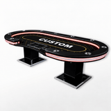 Pokertafel 260 × 120 cm met custom laken - Pokertafelshop.nl